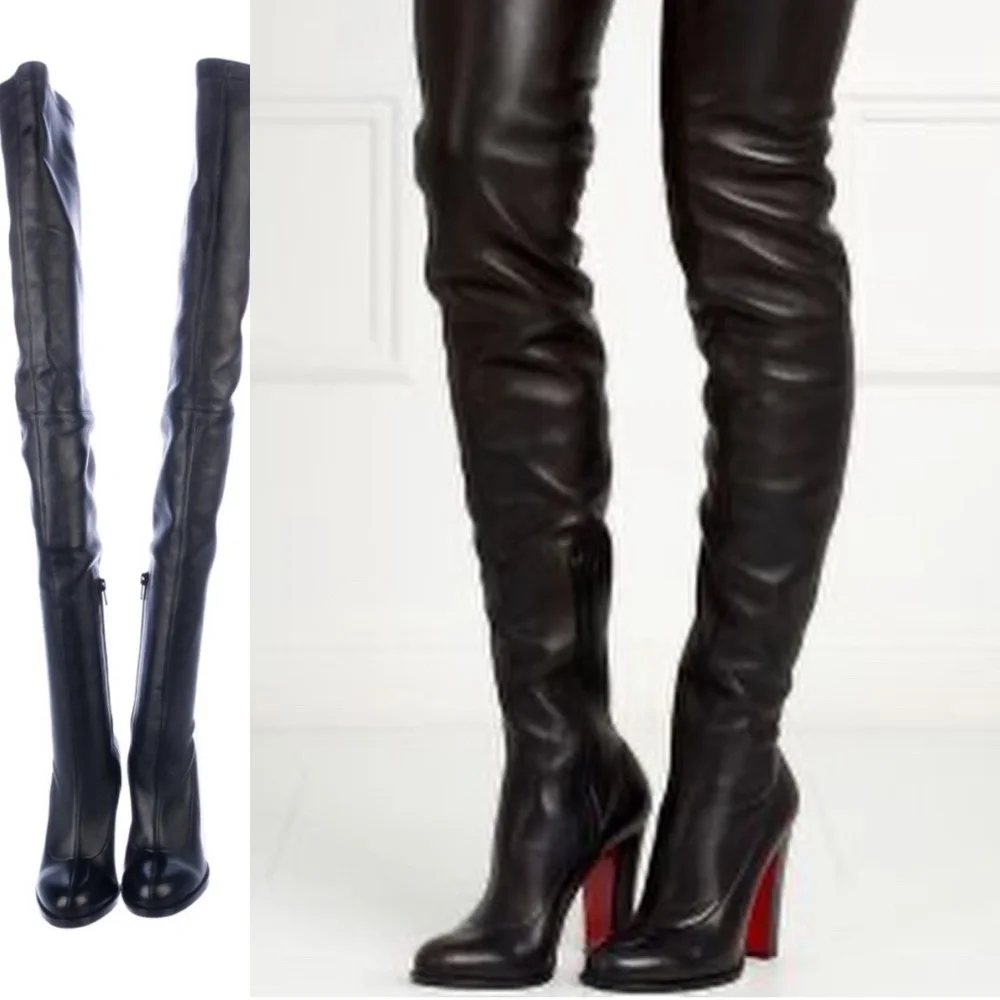 Christian Louboutin Verusch Over the knee leather boots RETAIL 2,995